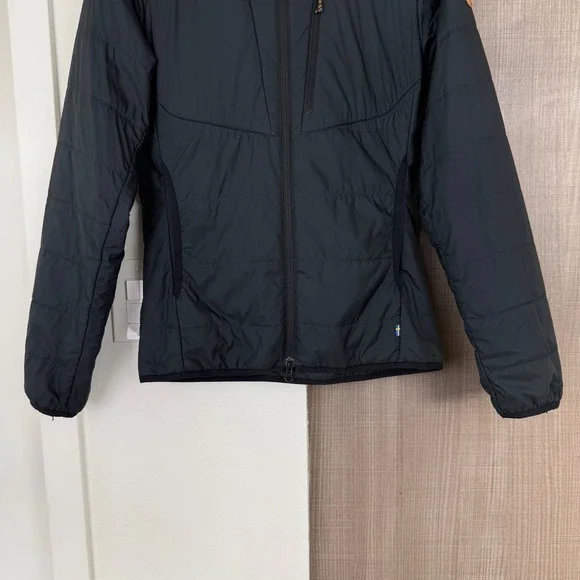 Fjallraven Black Keb Padded Hoodie Jacket Puffer Full Zip Size Small - Picture 6 of 14
